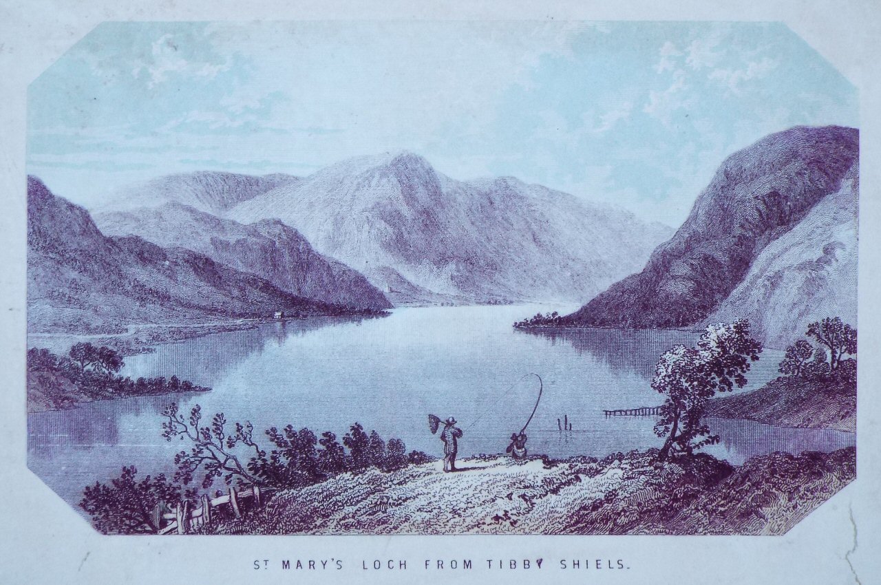 Chromo-lithograph - St. Mary's Loch from Tibby Shiels.